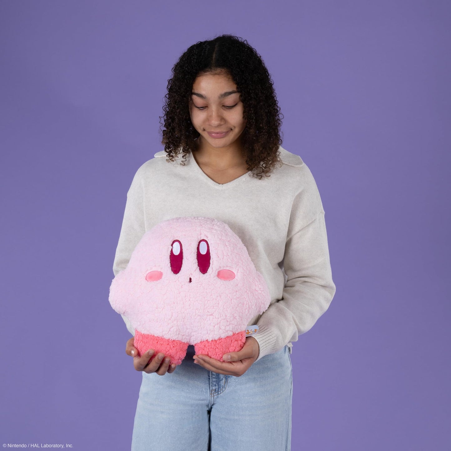 Tomy Mofulatto Kirby Plush - Flat Kirby Plush Figure with Fluffy Texture - Officially Licensed Collectibles and Gamer Decor - Video Game Gifts for Him