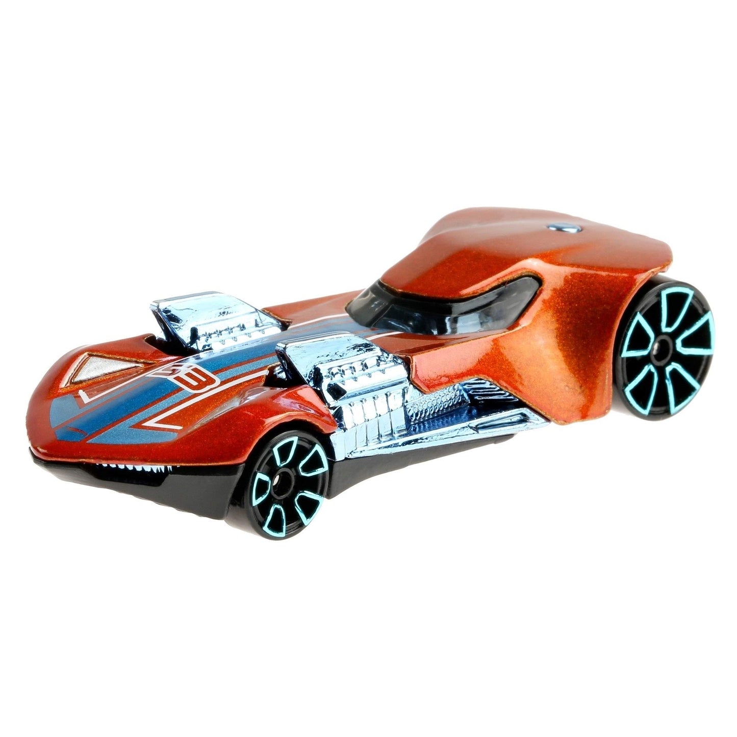 Hot Wheels Orange & Blue 53rd Anniversary Twin Mill III 4/5 DieCast Vehicle 1:64th Scale