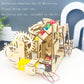 3D Wooden Roller Coaster Puzzle Motorized Marble Run Construction Kit with Gears and Tracks Mechanical Model Kit Laser Cut Wooden Pieces (Ages 14+)