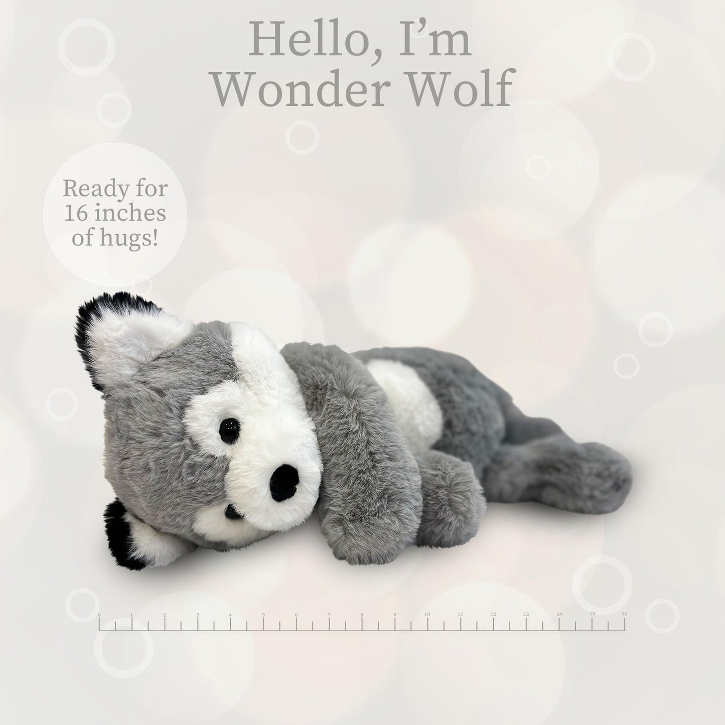 World's Softest Plush Stuffed Animal for Baby, Toddler, Kids, Adults - Adorable Toy Made from Kid-Friendly, Quality Materials - Lushee Wonder Wolf