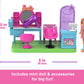 Barbie Mini BarbieLand Collectible Hair Salon Playset with 1.5-Inch Doll, Style Station with Mirror, Shampoo Area and Reception Desk for Storytelling