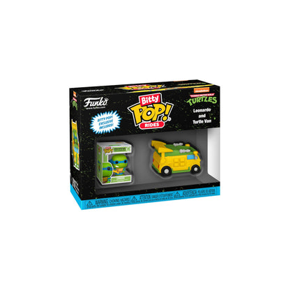 Funko Pop Bitty Ride: Teenage Mutant Ninja Turtles - Leonardo with Van - TMNT Retro/Classic - Collectable Vinyl Figure - Gift Idea - Official
