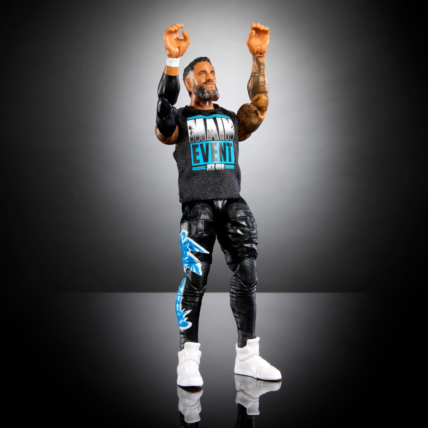 Mattel WWE Top Picks Elite Action Figure & Accessories Set, Jey USO 6-inch Collectible with Swappable Hands, Ring Gear & 25 Articulation Points