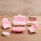 20 Pcs Mini Bathroom Set Plastic Mini Living Room Furniture Set