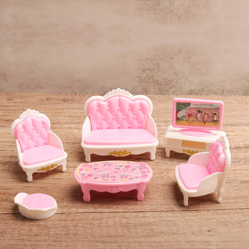 20 Pcs Mini Bathroom Set Plastic Mini Living Room Furniture Set