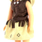 American Fashion World Brown Cowgirl Outfit for 14-Inch Dolls | Hat and Boots Included| Premium Quality & Trendy Design | Dolls Clothes | Outfit