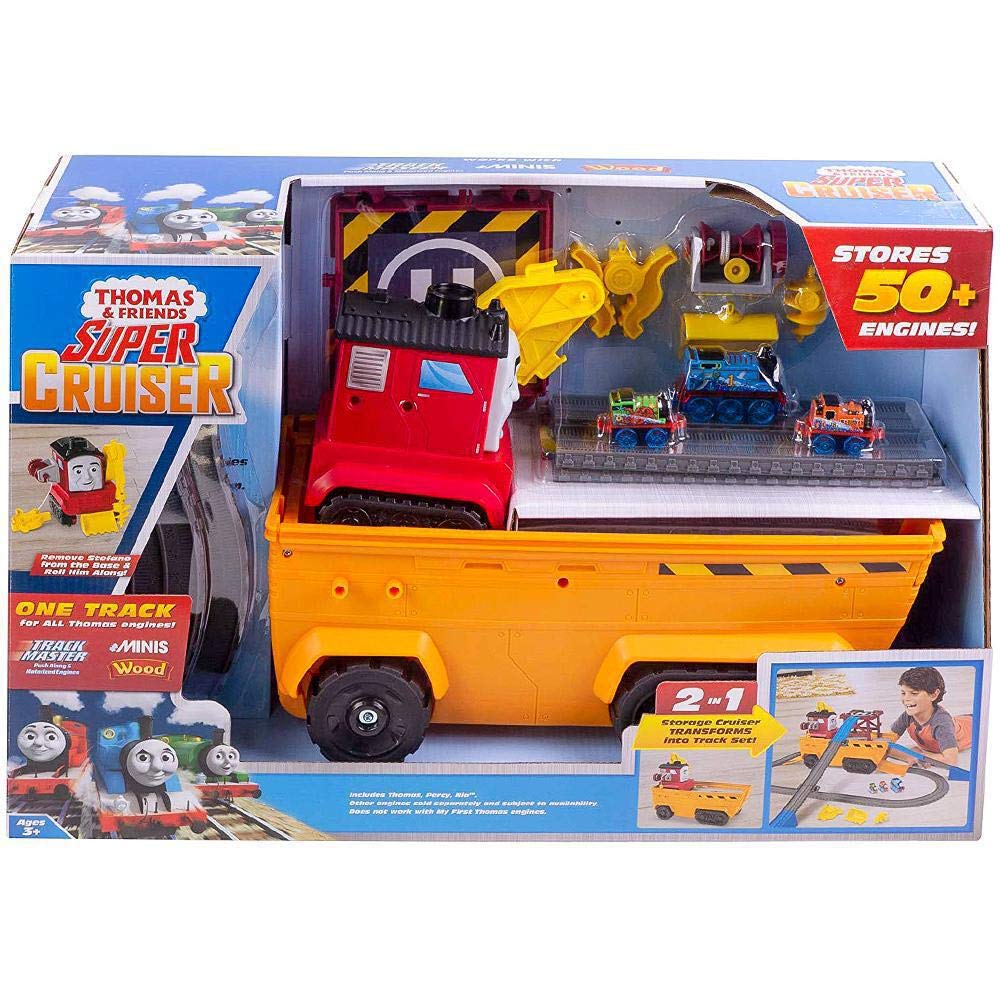 Thomas & Friends Super Cruiser 2-in-1 large vehicle and track set with TrackMaster and MINIS train engines