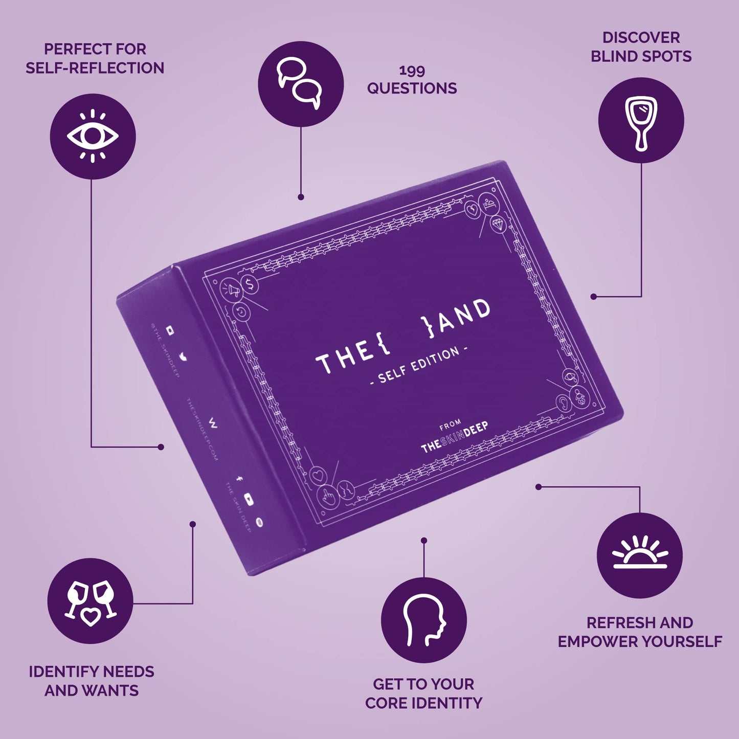 {THE AND} Self Love Edition - 199 Self Reflection Cards to Improve Self Awareness - Self Care Question Card Deck to Prompt Mindfulness & Meditation