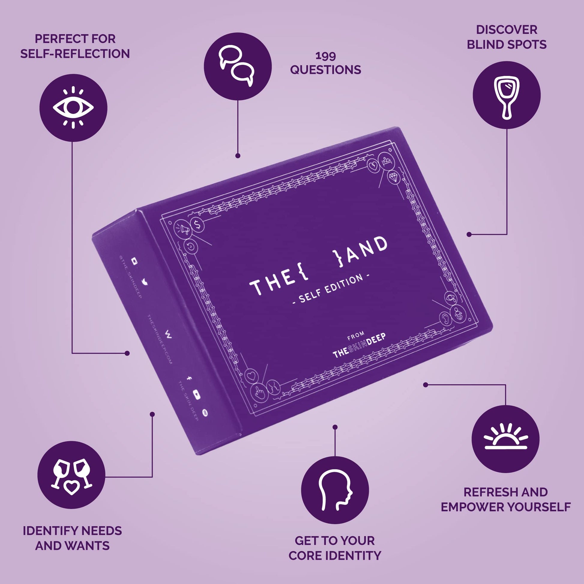{THE AND} Self Love Edition - 199 Self Reflection Cards to Improve Self Awareness - Self Care Question Card Deck to Prompt Mindfulness & Meditation