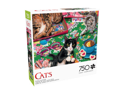 Buffalo Games Cat Puzzle for Adults, Puzzle Playtime, 750 Piece, 24x18 in