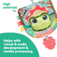 Lamaze Finlee’s Look Book - Interactive Crinkle Book for Sensory and Developmental Play - Clip on for Stroller, Car Seat or Diaper Bag - High Contrast