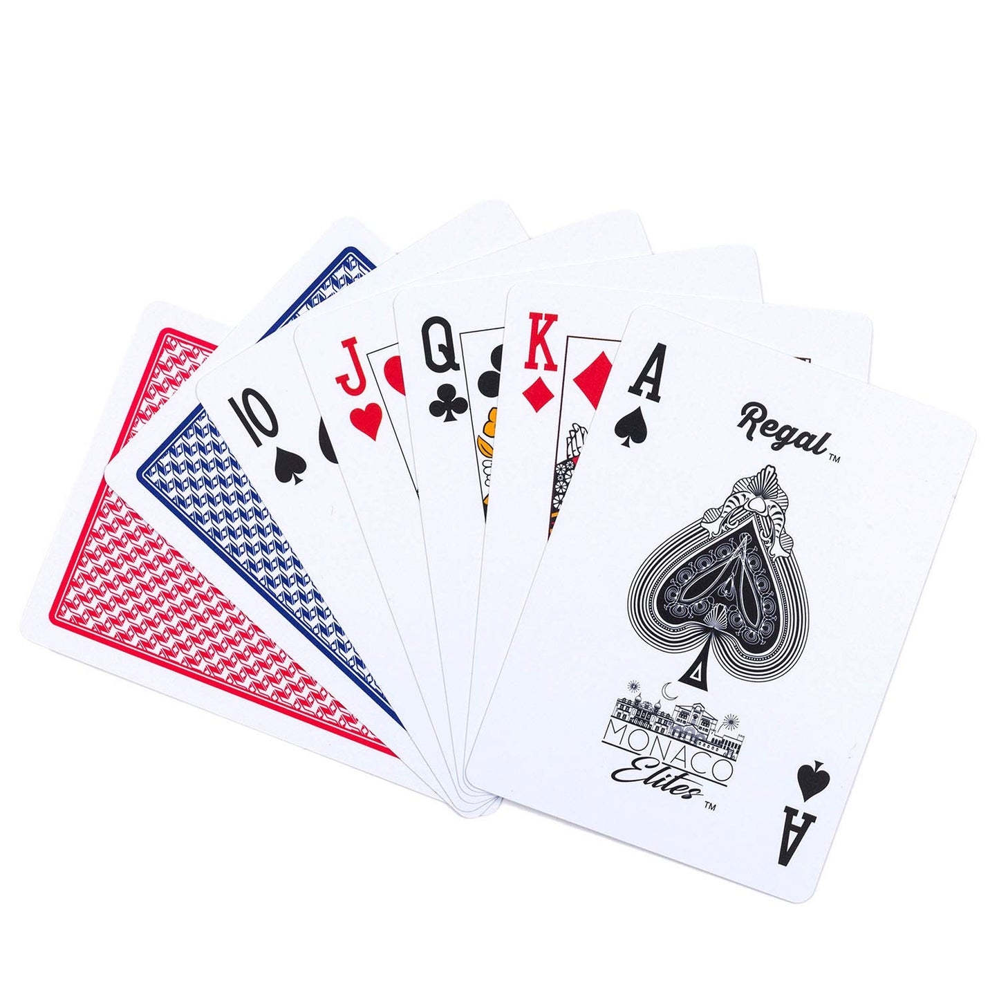 Regal Games Monaco Elite 100% Plastic Premium Waterproof Poker Size Playing Cards (2 Pack)