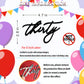 30th Birthday Cake Topper - Acrylic "Thirty" Cake Charm for Milestone Birthday, Dirty 30 Party Decorations for Him & Her (Thirty)