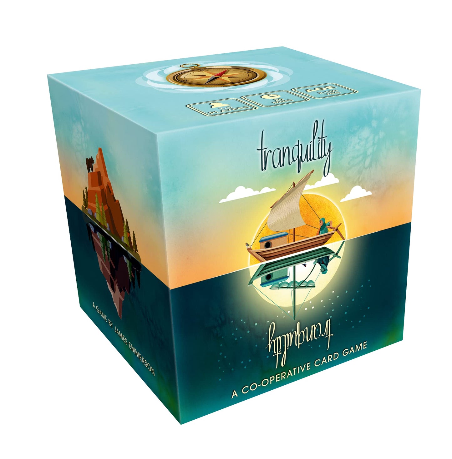 Tranquility Board Game - Set Sail for Paradise in This Silent Cooperative Adventure! Strategy Game, Family Game for Kids and Adults, Ages 8+, 1-5
