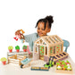 Tender Leaf Toys - Greenhouse Garden Set - 28 Pcs Natural Gardening Miniature Pretend Play Set, Wooden Harvest Farm Toys - Inspires Endless