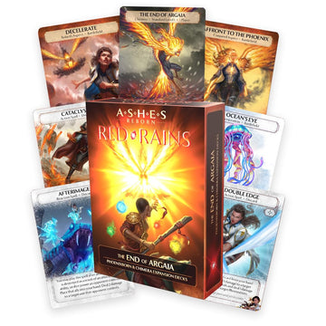 Ashes Reborn: Red Rains - The End of Argaia by Plaid Hat Games | Ages 14+ | 1-2 Players | Strategic Card Adventure with Phoenixborn Heroes & Narrative