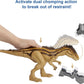 Mattel Jurassic World Mega Destroyers Dinosaur Action Figure, Carcharodontosaurus Brown Dino Toy with Attack Motion & Breakaway Accessory