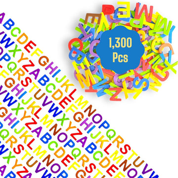Joyful Artistry 1300 Pcs Foam Letters Stickers for Crafts- 8 Colors of Alphabet Foam Sticky Letters for Crafts, ABC Stickers, Puffy ABC (8 Colors)
