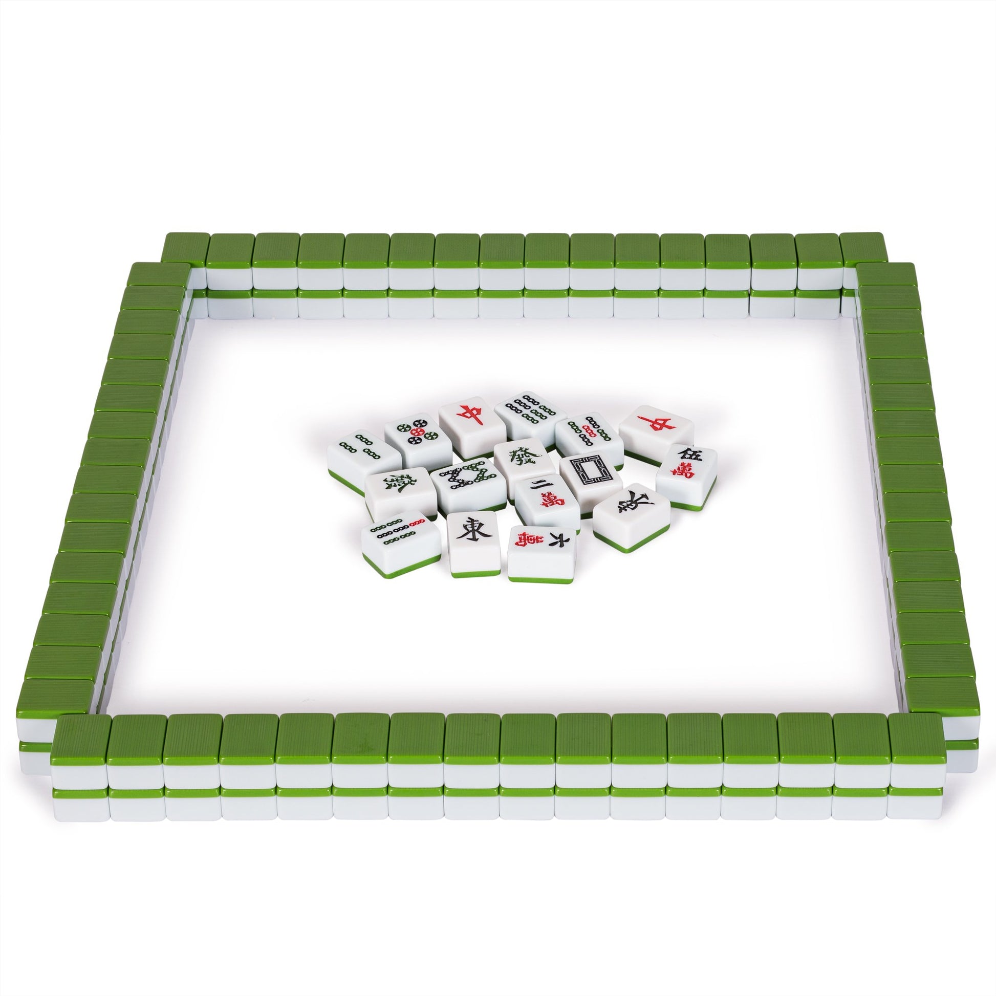 Yellow Mountain Imports Chinese Mahjong Set - Rouge Heritage - 146 Medium Tiles, Professional Set for Chinese-Style Play [???? ????]