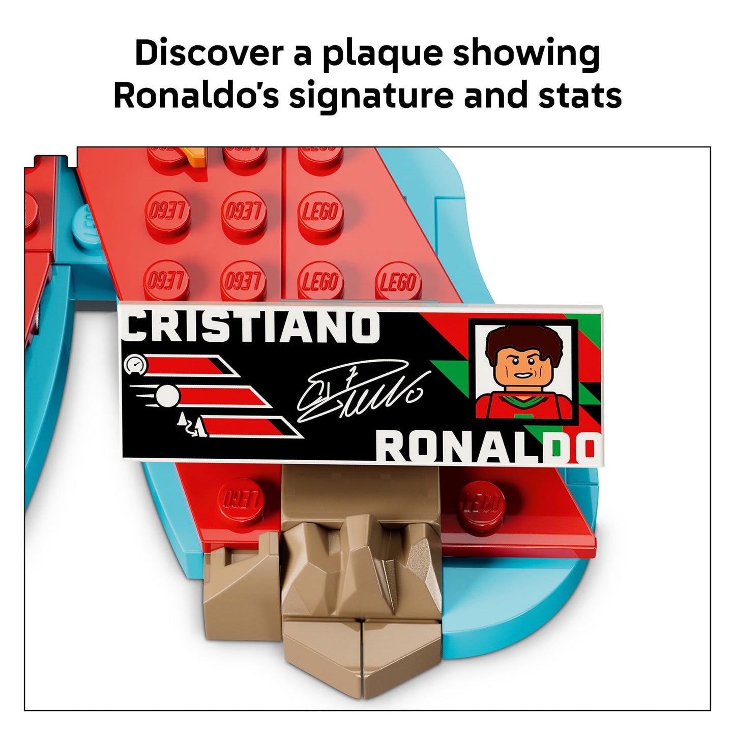 LEGO Editions Cristiano Ronaldo - Soccer Highlights - Building Set for Boys & Girls, Ages 10+ - Collectible Soccer Gift with Plaque - Kids Bedroom or