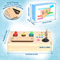 LED Light Switch Busy Board Montessori Toy Button Busy Board Kids Wooden Control Panel Kids Toy Activity Sensory Board Fidget Toy for Toddlers 1 2 3