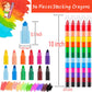 Extrapins 36 Pieces Colorful Stackable Crayons, 12 Colors Buildable Stacking DIY Crayons for Drawing, Coloring, Classroom, Office, School Supplies
