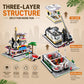 General Jim's Music Store & Car Wash Street View Modular City Building Block Set, 2,168 Pieces with Light Kit Toys & Bricks | GJ MSCW