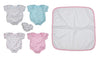 JC Toys, for Keeps! La Newborn by Berenguer Outfit Gift Set for 15-17" Dolls - 6 Pcs for Children 2+, Pink, Blue