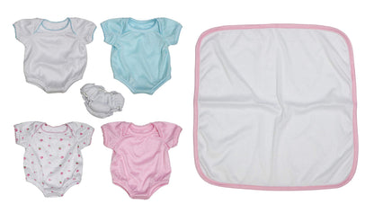 JC Toys, for Keeps! La Newborn by Berenguer Outfit Gift Set for 15-17" Dolls - 6 Pcs for Children 2+, Pink, Blue
