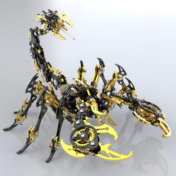 Keetopteep 3D Metal Puzzles for Adults, Scorpion King DIY Model Kit, Colorful 3D Brain Teaser Puzzle Stainless Steel Hand Assembled Detachable Model