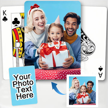 PRIVATEDIY Custom Playing Cards,Make Own Customized Playing Card Present for Party,Family,Weddings,Business,Activities,and More (Single/Bulk)