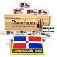 Double Six Dominican Republic Flag Engraved Dominoes