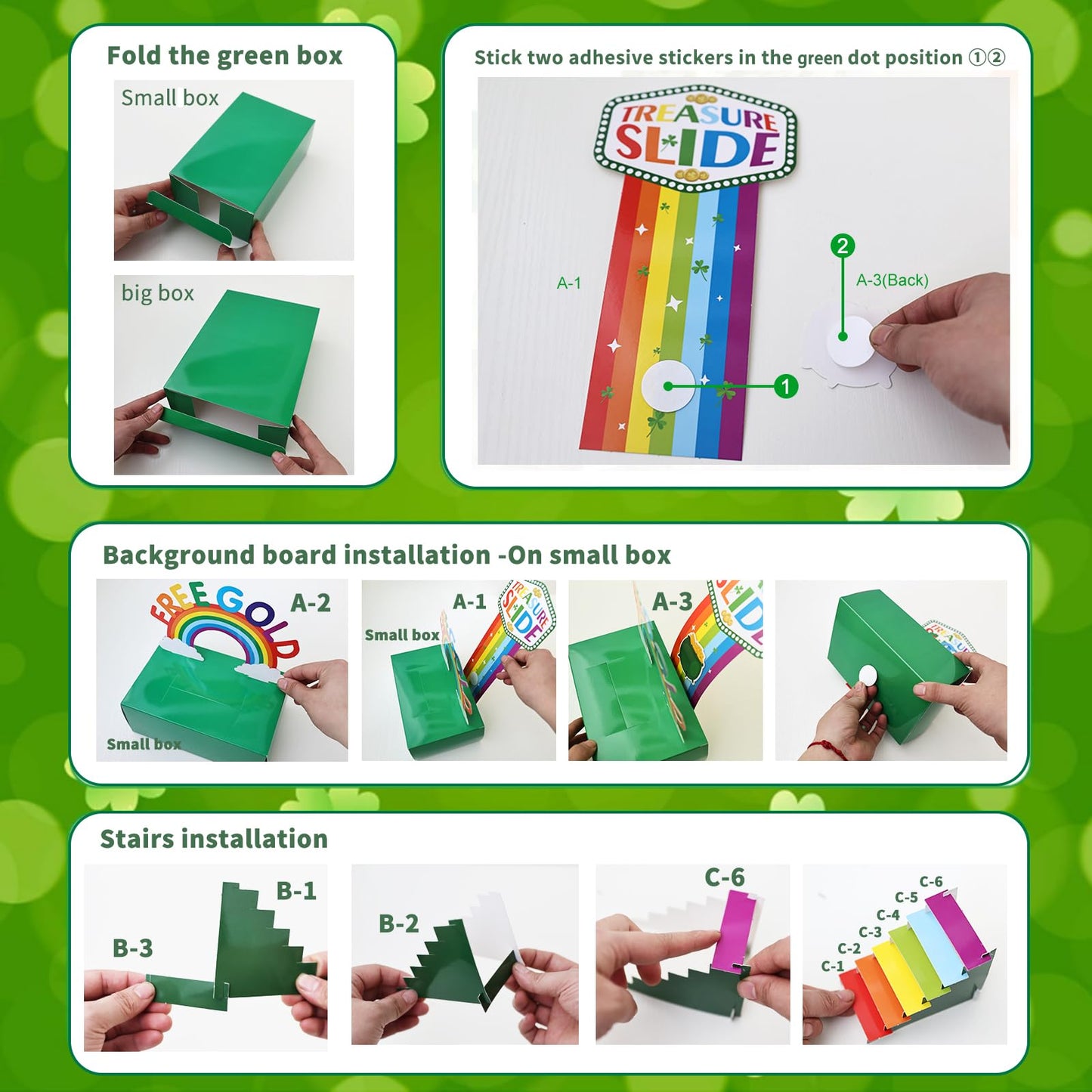 FATSTORE Leprechaun Trap Kit for Kids, St. Patrick's Day Decorations DIY Craft, Catch a Leprechaun Trap Kit, St. Patrick’s Day Party Supplies, Fun