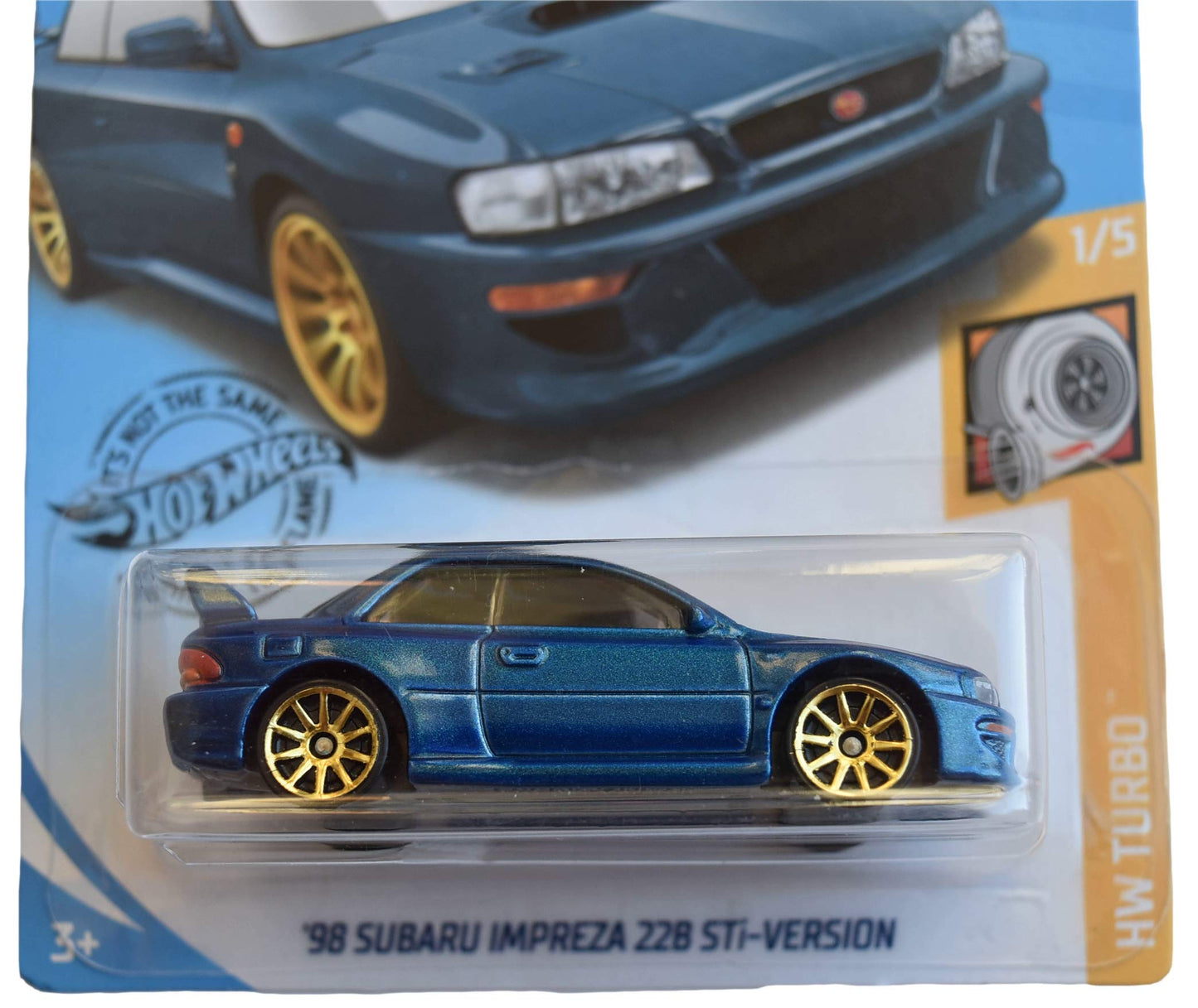 Hot Wheels Turbo 1/5 '98 Subaru Impreza 228 STi-Version 23/250, Blue