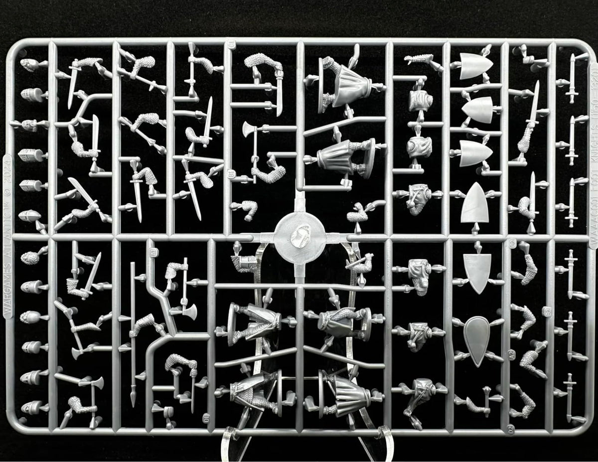 Wargames Atlantic, The Age of Chivalry, Foot Knights (1150-1320), 28MM Scale Miniatures