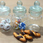 3pc Miniature Food Chocolate Cookie Cake Candy Dollhouse Donut in Clear Glass Mini Bottle Fruit Food #MF058