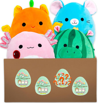 Squishmallows Plushie Set for Kids - 4 Pc Bundle with 8" Medium Sized Plush Animals | Squishmallows Plush Set for Girls, Boys (Styles Will Vary)