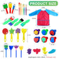 Paint Sponges for Kids,52pcs Early Learning Toddlers Sponge Paint Brushes Stamps Foam Art Craft Drawing Tools for Toddlers