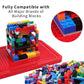 burgkidz Building Blocks Set with Storage Box and Lid Baseplate: 568 Pieces Classic Bricks Compatible with Major Brands, Wheels Doors Windows, STEM