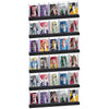 Famaster Sports Card Display Shelf for Wall, Holds 30 Trading Cards, 6PCS Wooden Card Holder for Baseball, Football, Basketball, and Graded Card