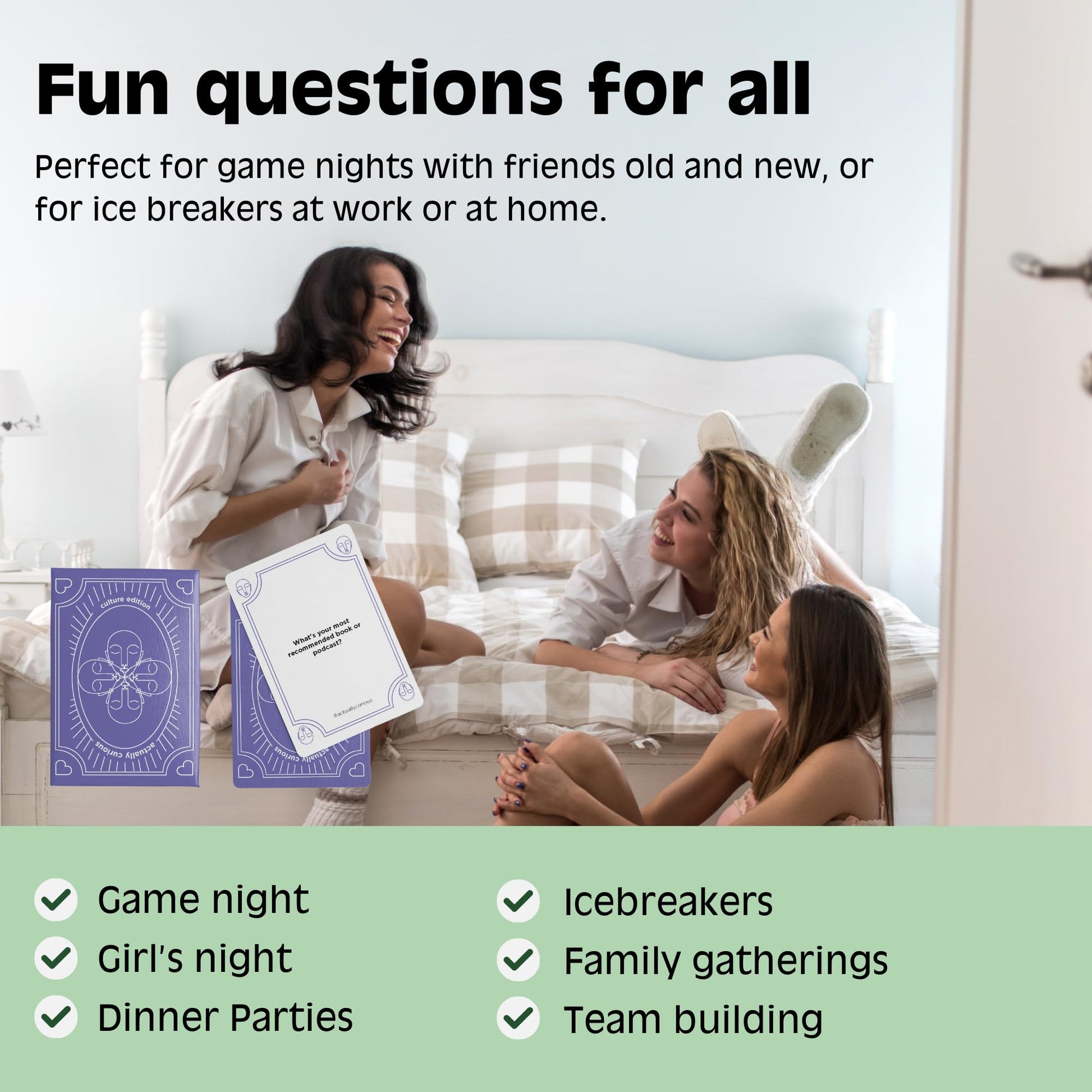 Actually Curious Culture Edition - Icebreaker Cards & Icebreaker Game for Groups, 52 Conversation Questions for Game Night, Parties, Work Teams