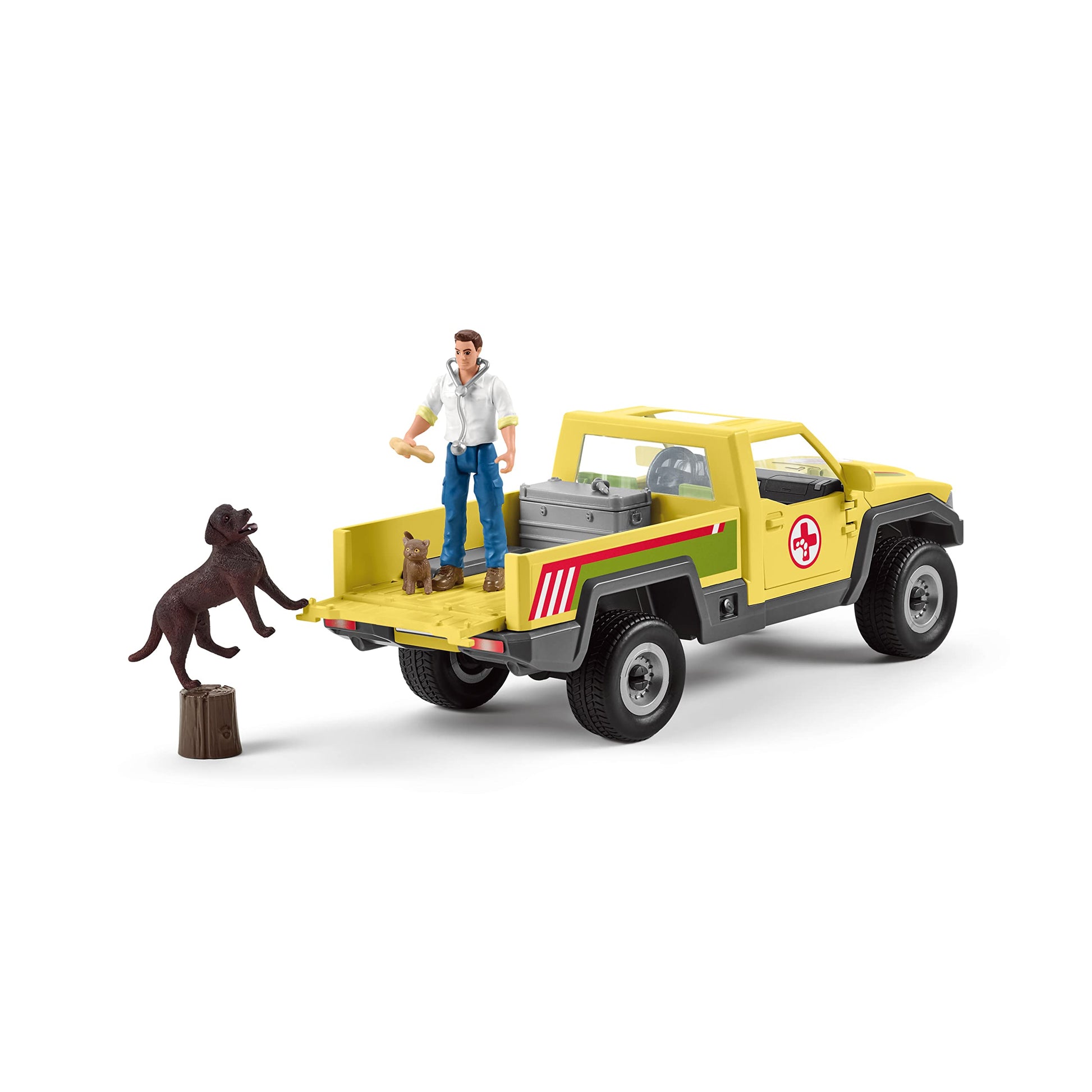 Schleich Vet Visit to the Farm Farm World 12-Piece Veterinarian and Truck Toy Set with Animal Toys for Kids Ages 3-8