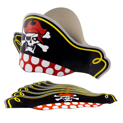 Windy City Novelties 12 Pack - 14" Cardboard Pirate Captain Party Hats