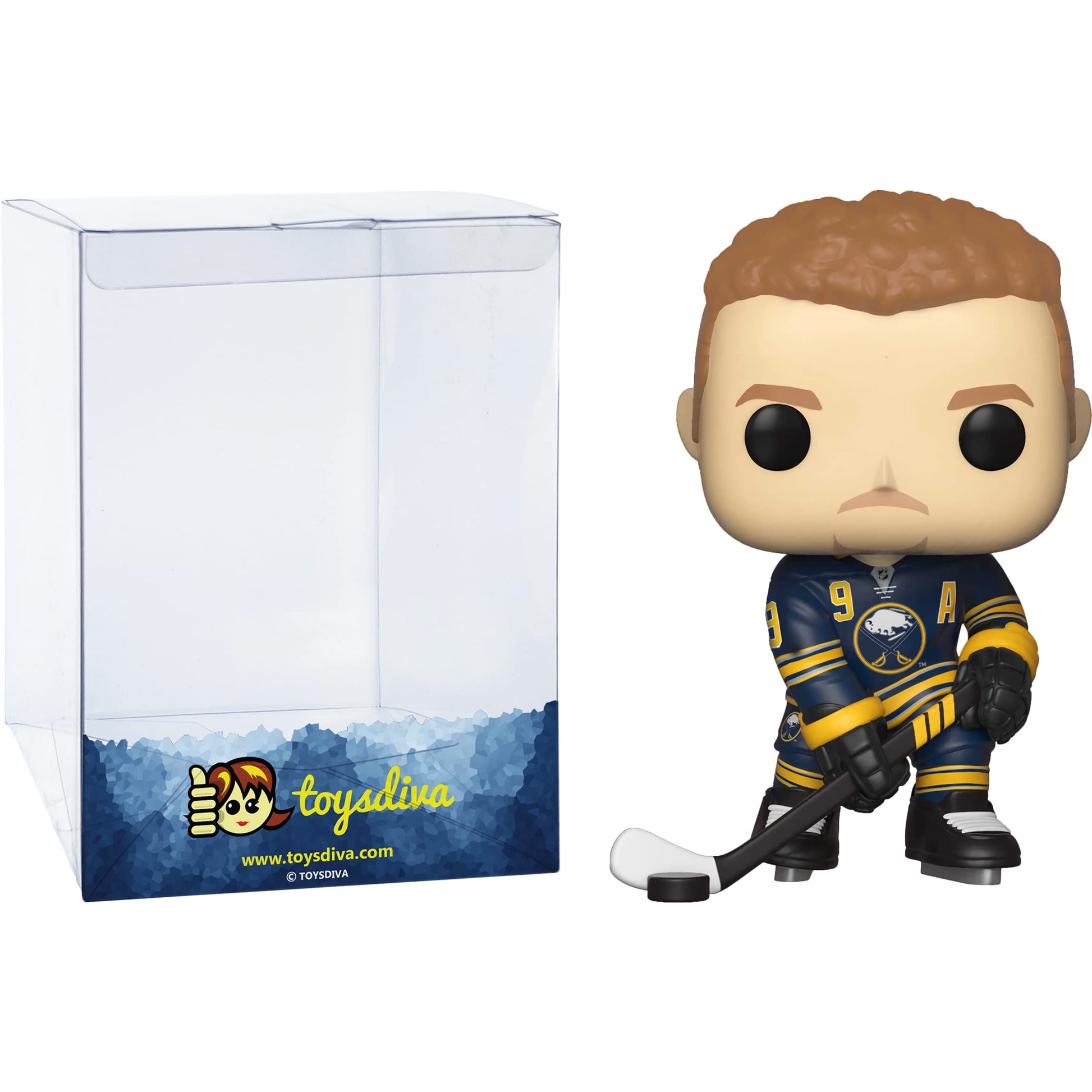 Funko J a c k E i c h e l : P o p ! Hockey Vinyl Figurine Bundle with 1 Compatible 'ToysDiva' Graphic Protector (035-34323 - B)