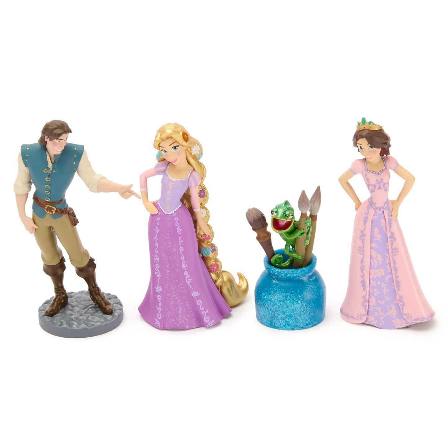 Disney Store Official Tangled Figure Set - Includes 7 Fully Sculpted Figures in a Gift Box - Featuring Rapunzel, Flynn, Pascal & More- Perfect