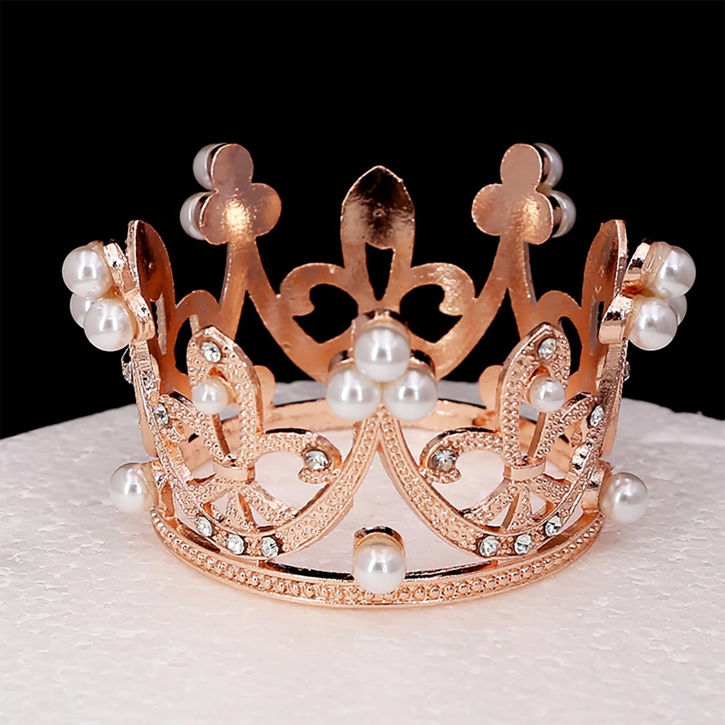 3 Pieces Crown Cake Topper, Princess Little Crown Alloy Pink Silver Crown Mini Crown Children's Birthday Cake Baking Decoration Paper Cup Cake