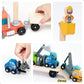 umu Construction Toy Cars 14 PCS Wooden Kids Mini Vehicles for Toddlers, Compatible to Thomas Train Toys Railway and Major Brands, Best for 3 to 5