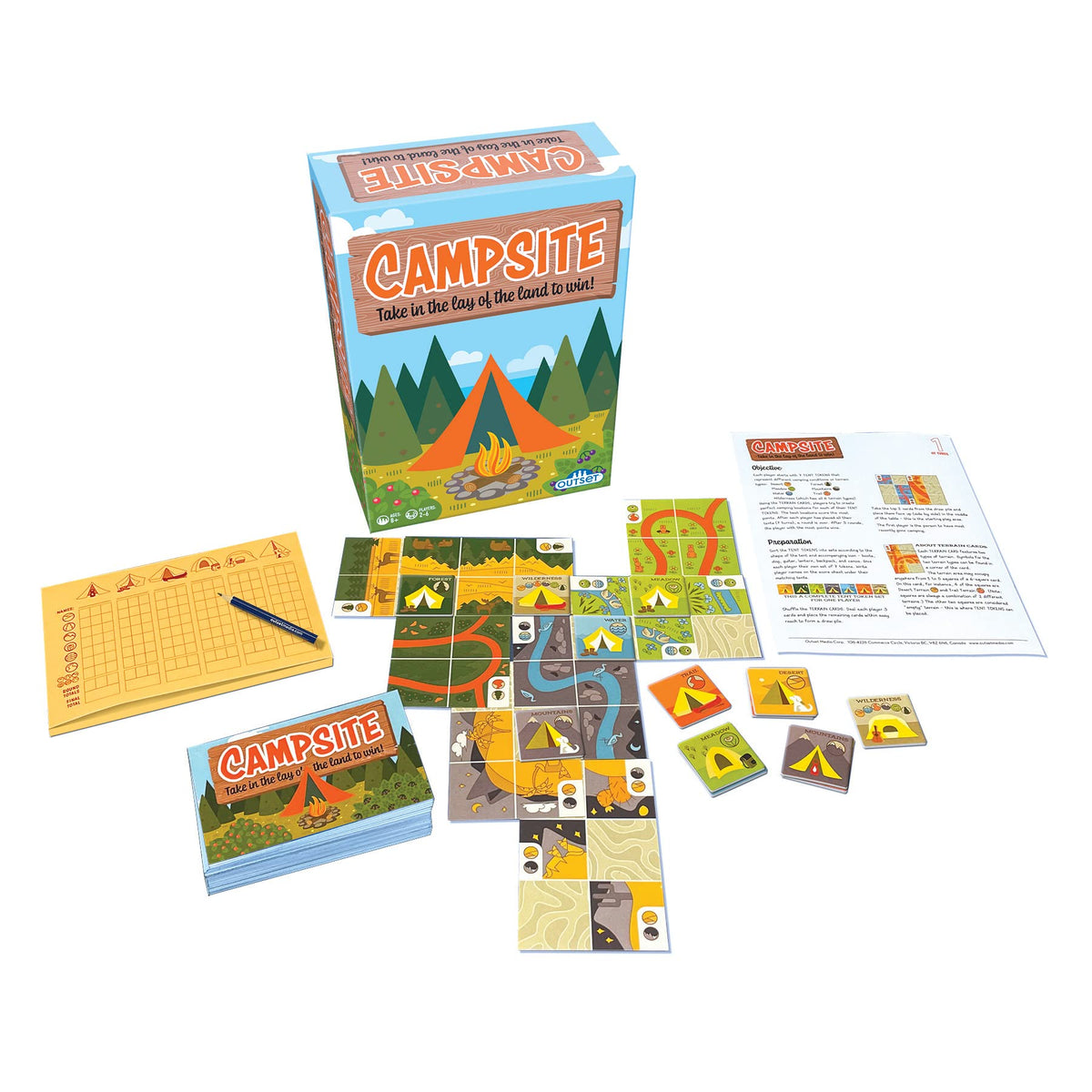 Campsite - Camping Strategy Game by Outset - for Ages 8+