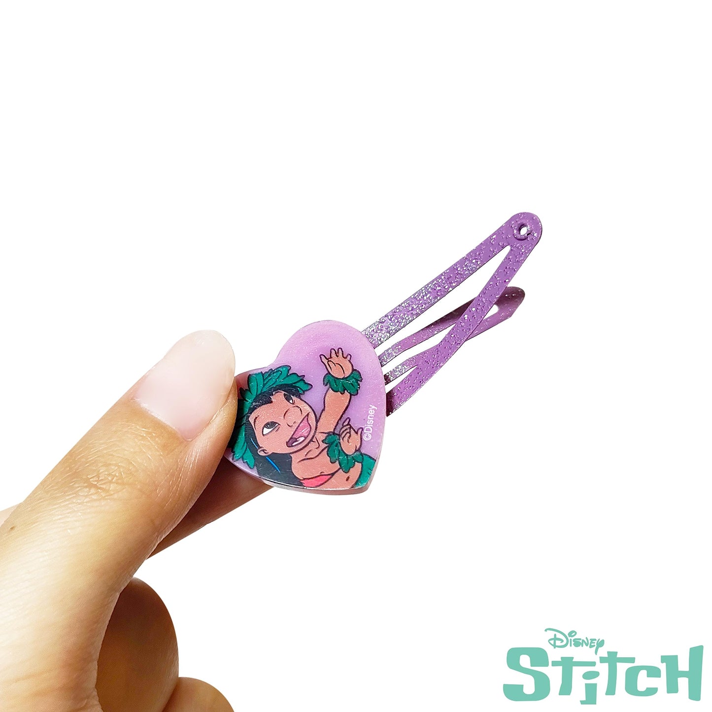 LUV HER Disney Stitch Girls BFF 6 Piece Toy Jewelry Box Set with 2 Rings, 2 Bead Bracelets and Snap Hair Clips Ages 3+