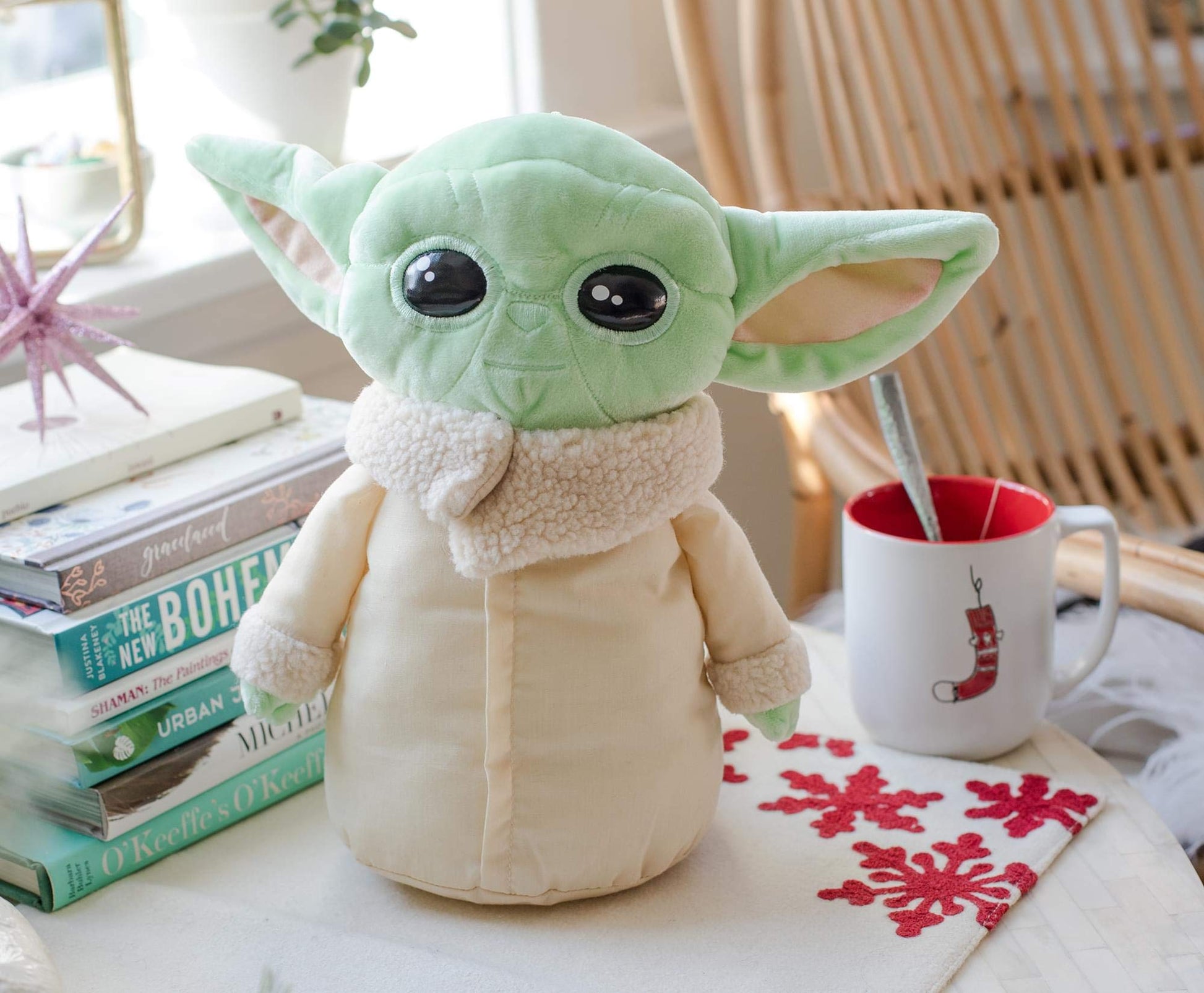 Loungefly Star Wars: The Mandalorian The Child 12-Inch Plush Toy with Pocket Zipper | Baby Yoda Plush Clip-On Doll | Super Soft Star Wars Stuffed